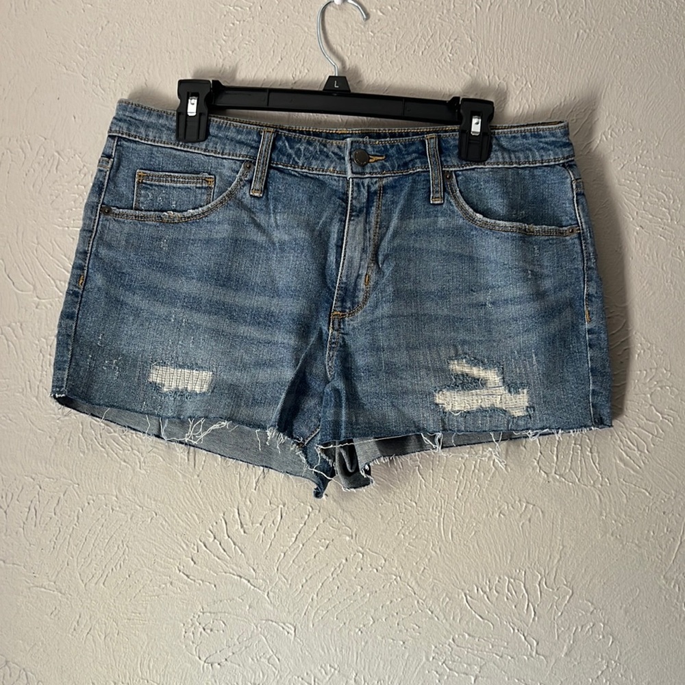 Universal Thread Distressed High Rise Shortie Jean Shorts